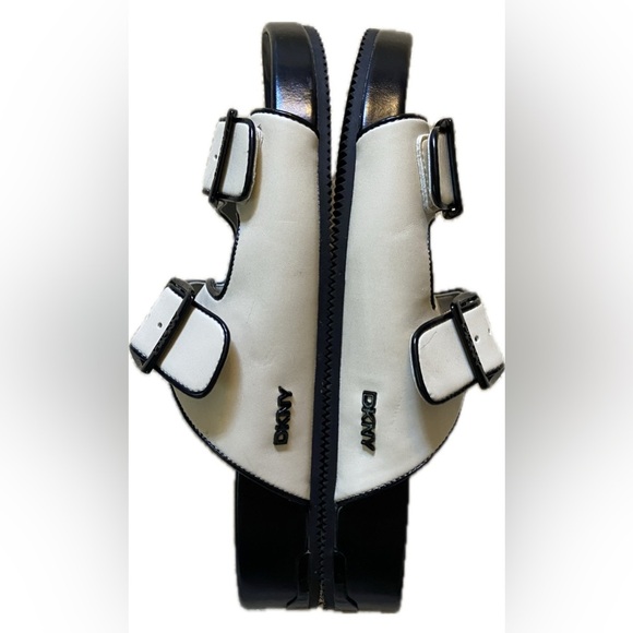 DKNY Idinah Double Strap Foot Bed Slide Sandals - Picture 2 of 5